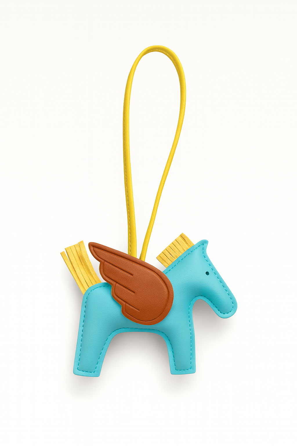 Flying Horse Charm – Blue/Yellow