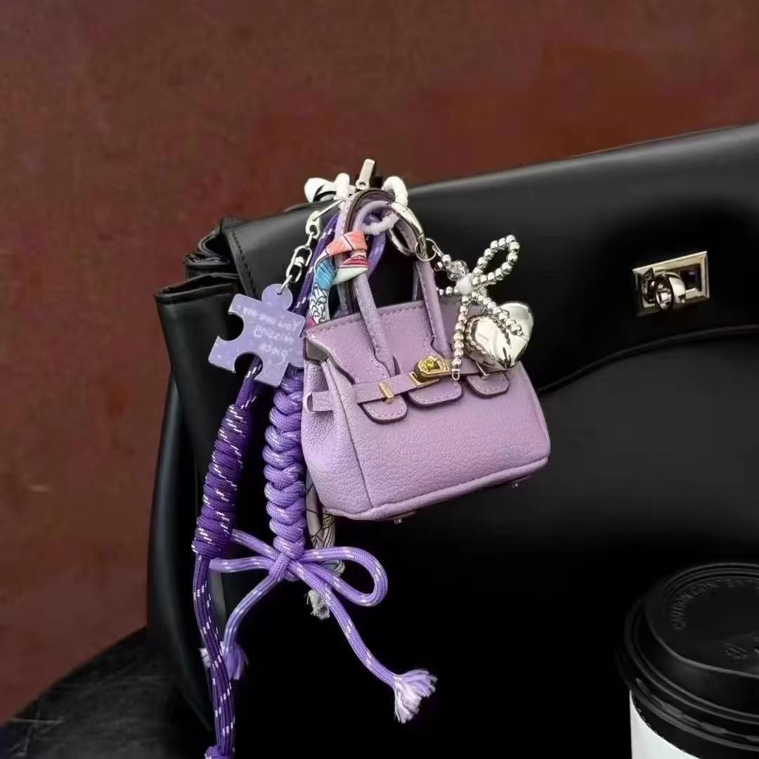 Mini Birkin Bag Charm with Accessories