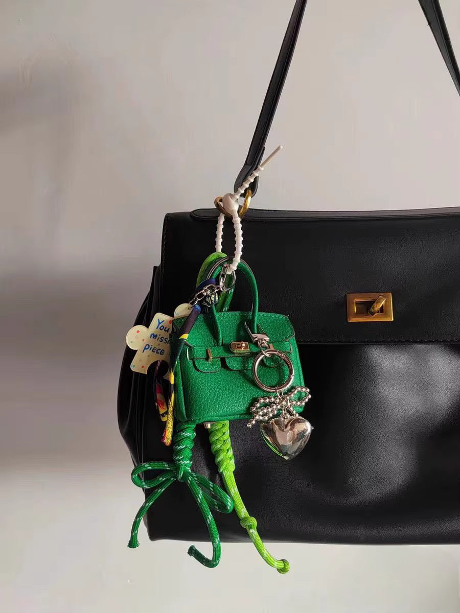 Mini Birkin Bag Charm with Accessories