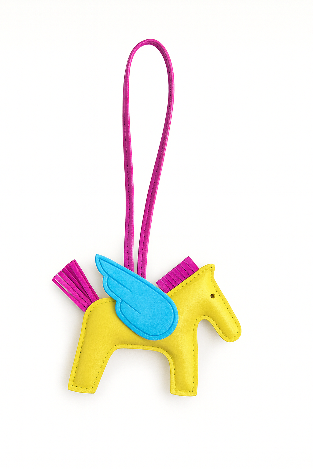 Flying Horse Charm – Yellow/Pink