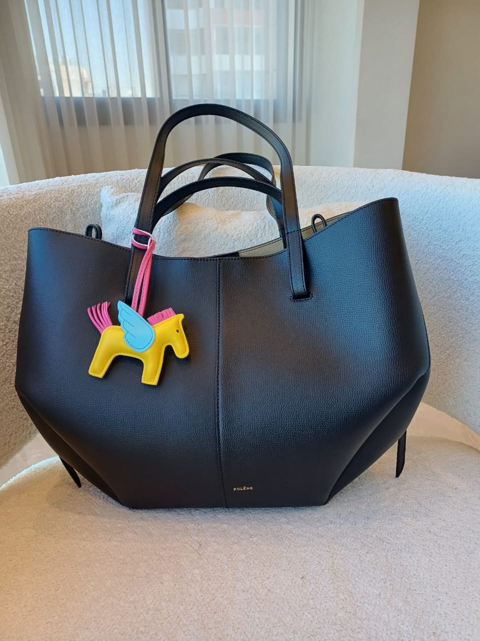 Flying Horse Charm – Yellow/Pink