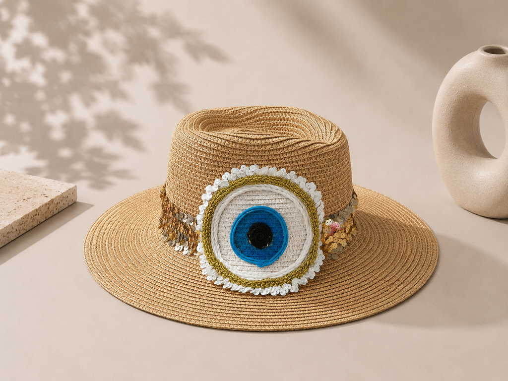 Blue Eye Straw Hat