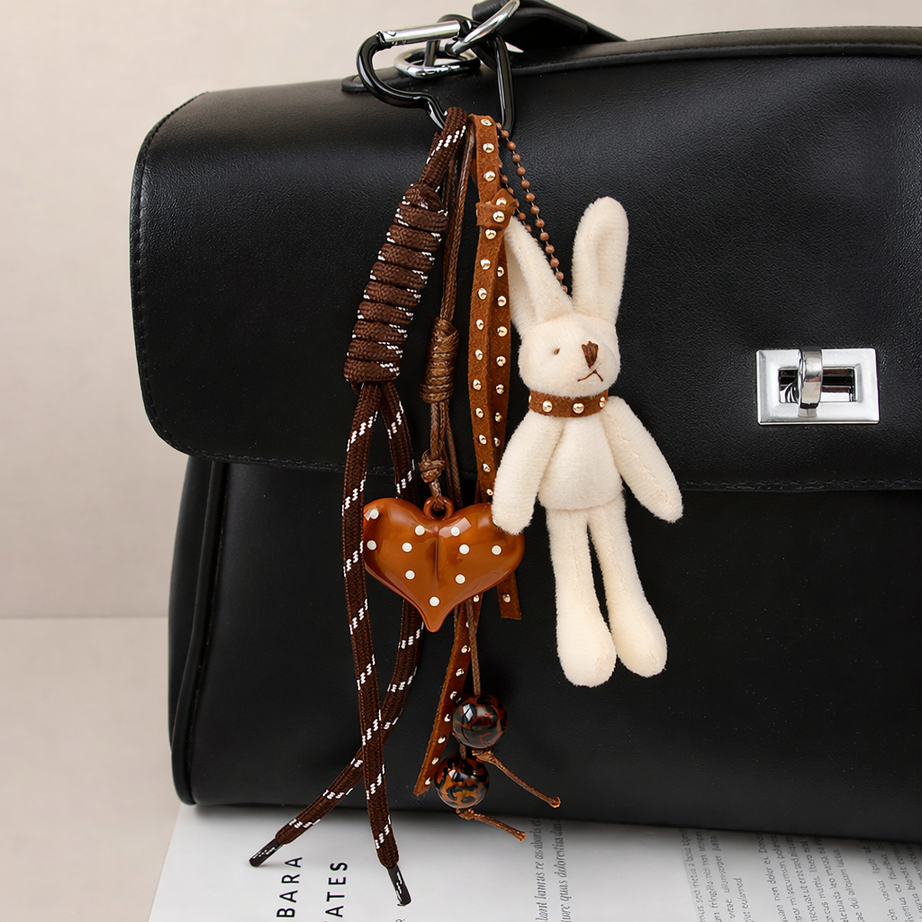 White Bunny & Heart Charm