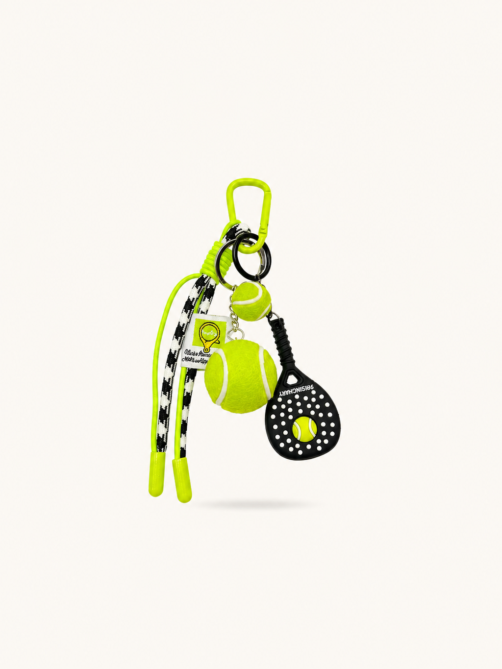 Double Padel Ball Charm - Black