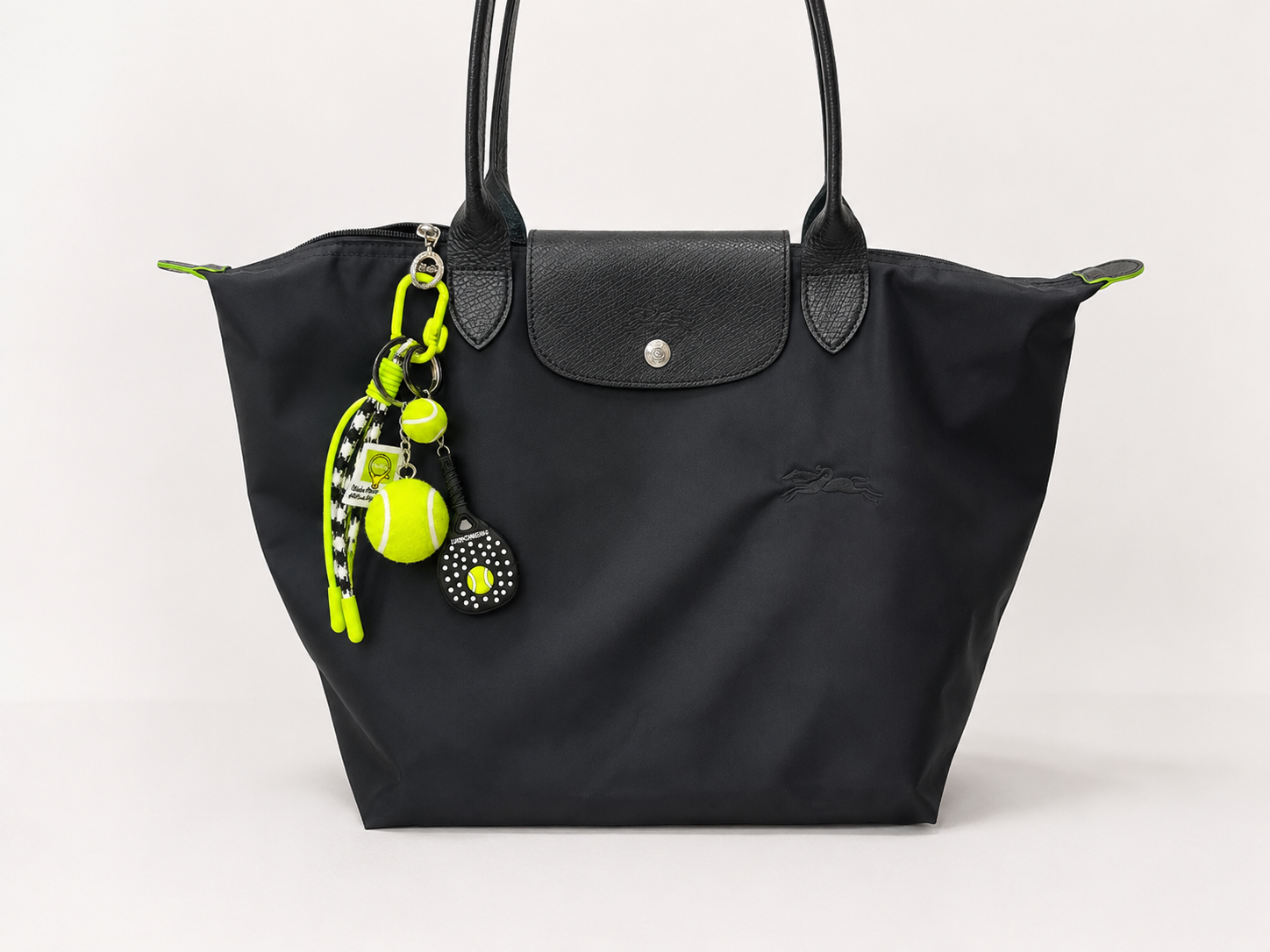 Double Padel Ball Charm - Black