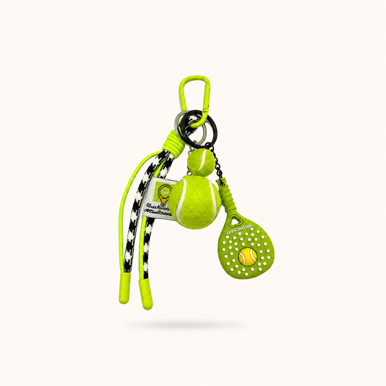 Double Padel Ball Charm - Green