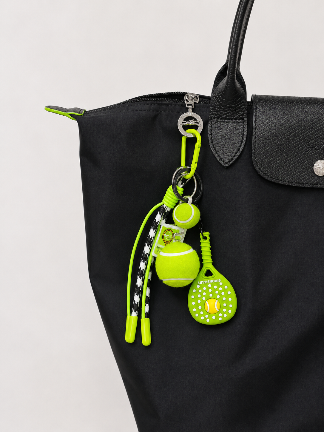 Double Padel Ball Charm - Green