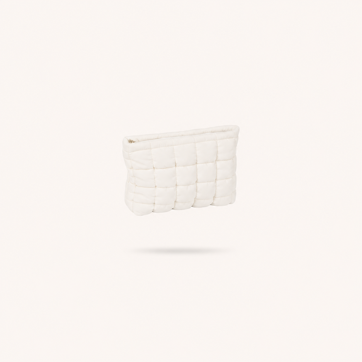 Puffer Makeup Bag - White