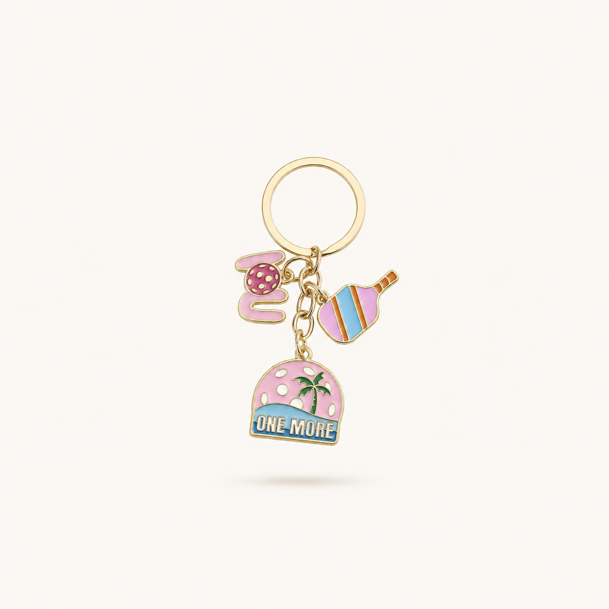 Pink Pickleball Charm