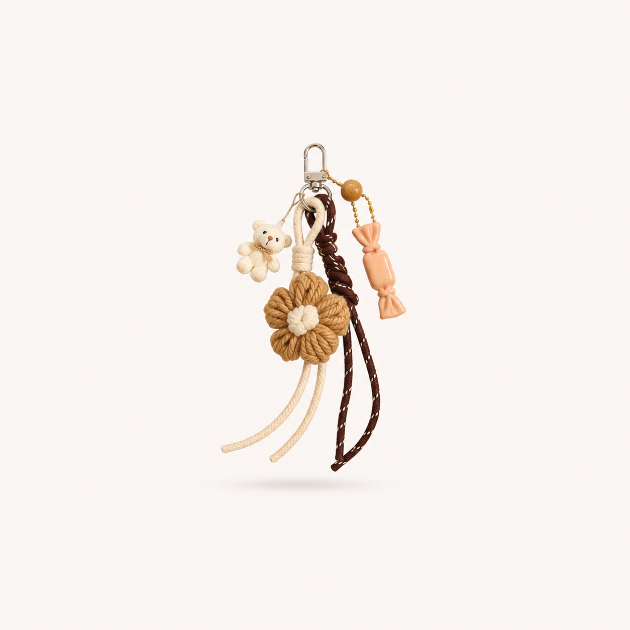 Brown Daisy Charm