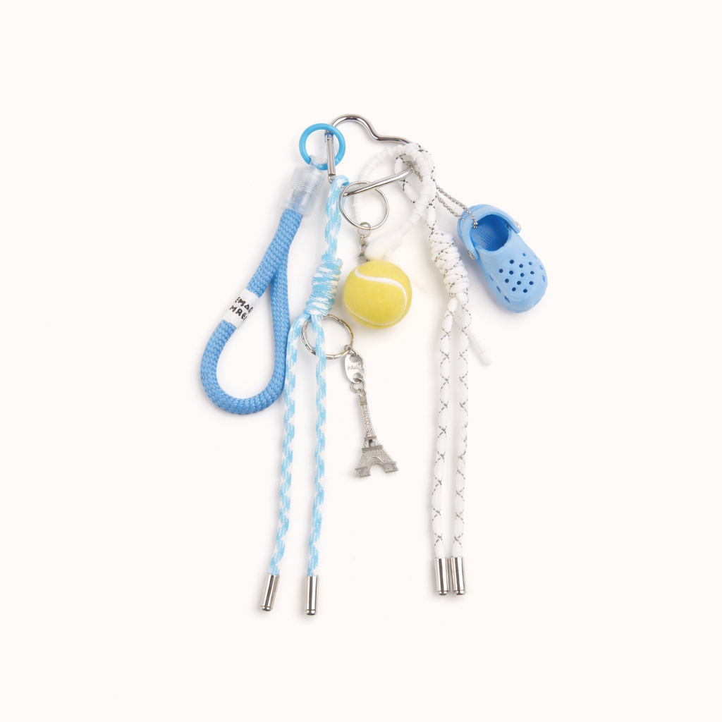 Tennis Ball, Crocs & Eiffel Tower Charm