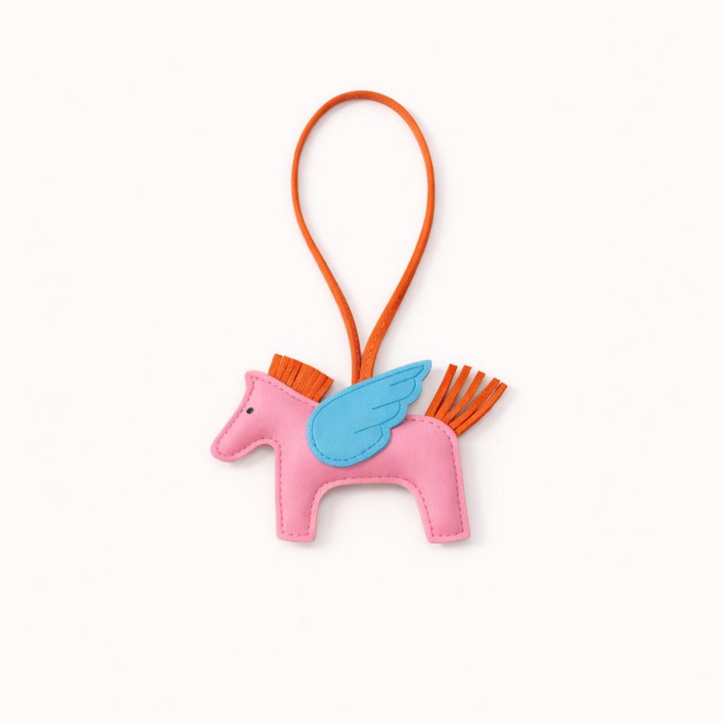 Flying Horse Charm – Pink, Red & Purple