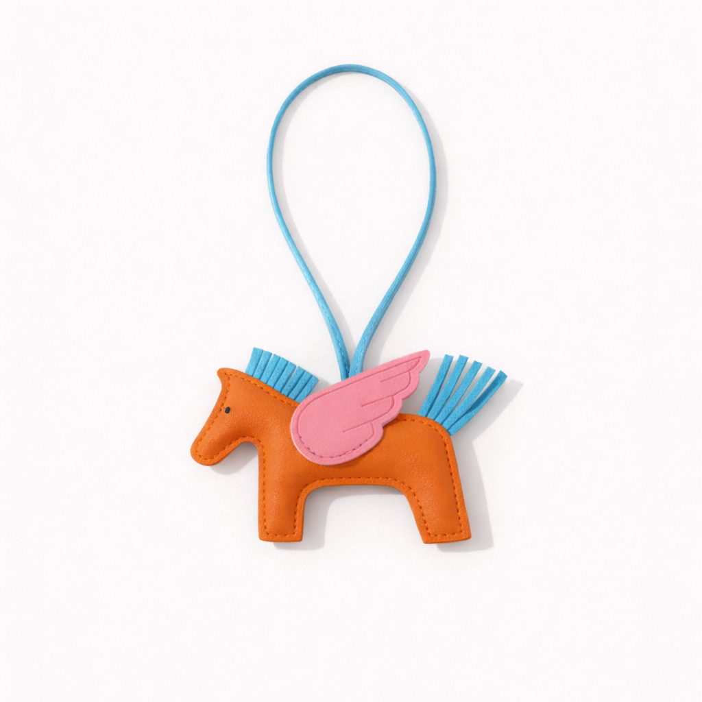 Flying Horse Charm – Blue, Yellow & Orange