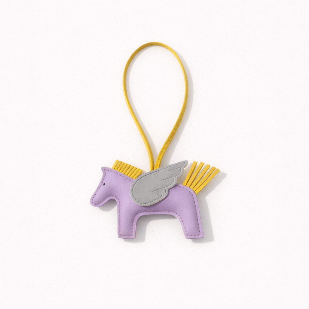 Flying Horse Charm – Pink, Red & Purple