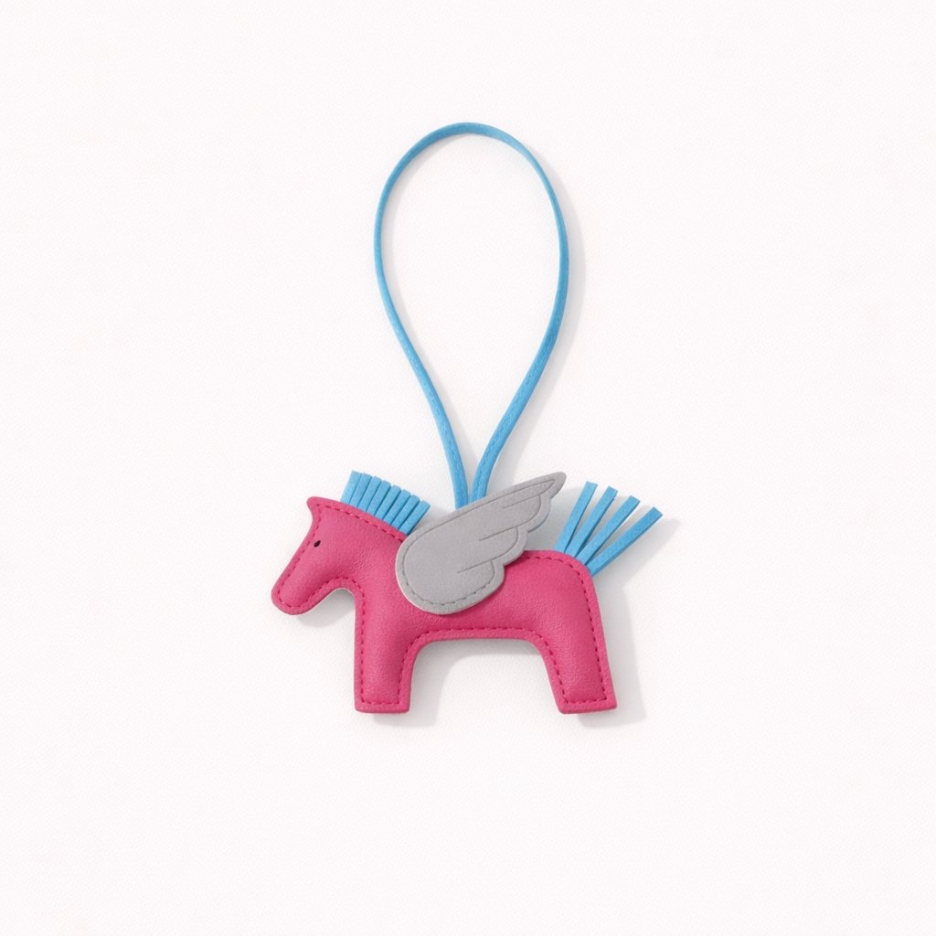 Flying Horse Charm – Pink, Red & Purple