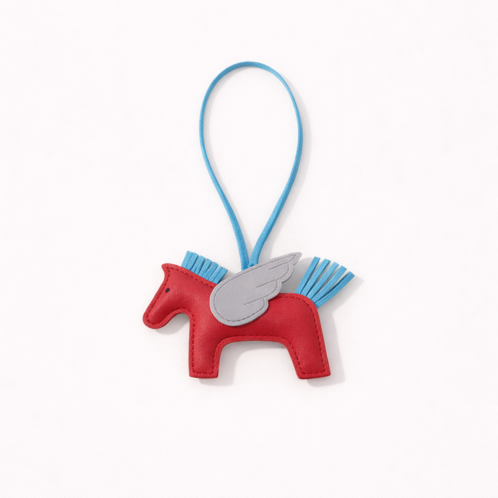 Flying Horse Charm – Pink, Red & Purple