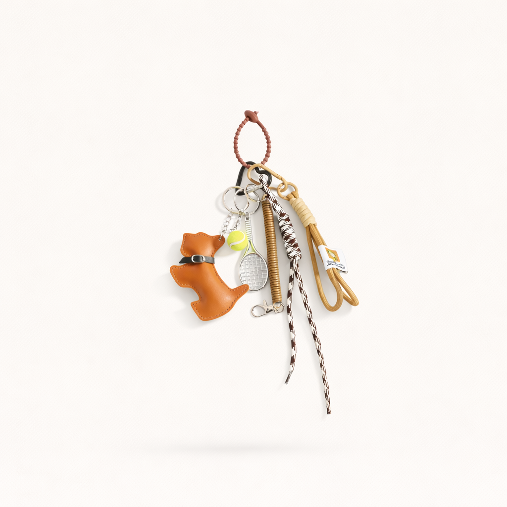 Dog & Tennis Charm
