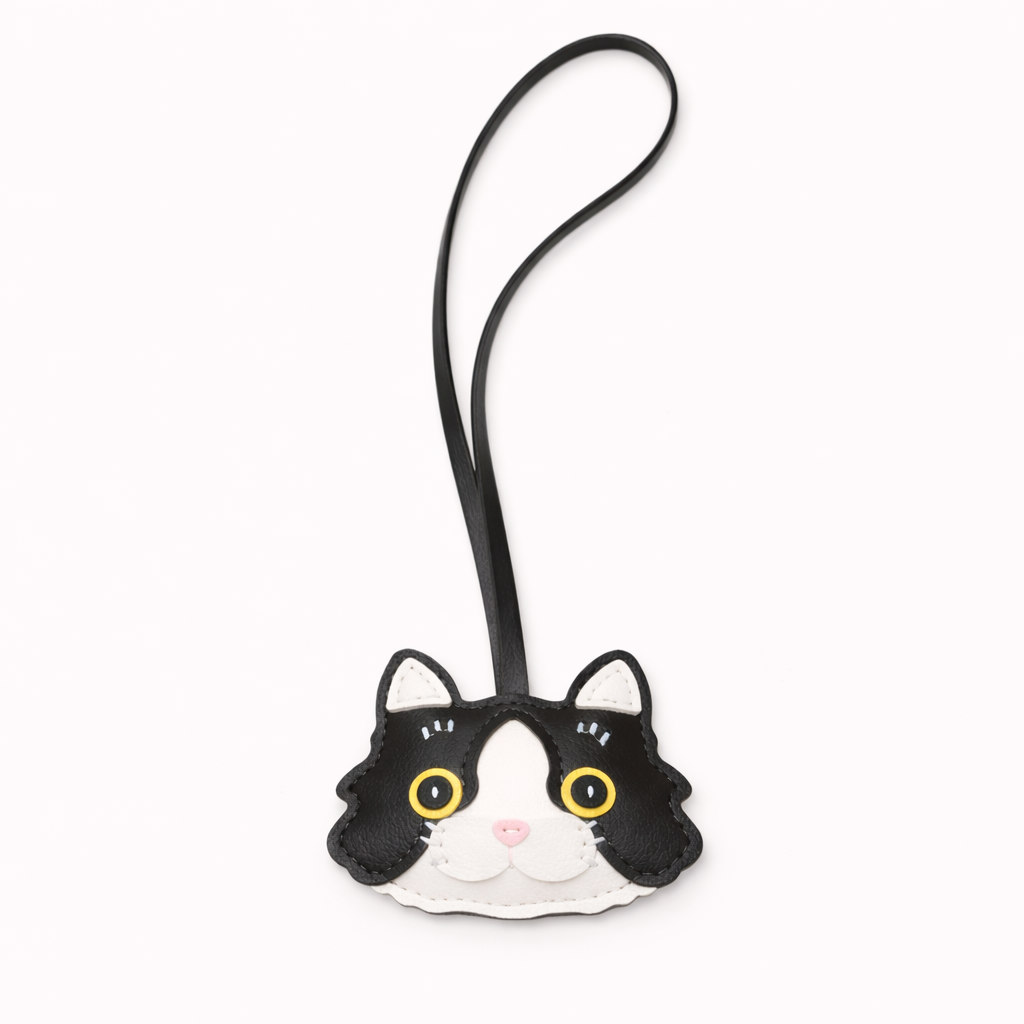 Cat Face Charm - Black