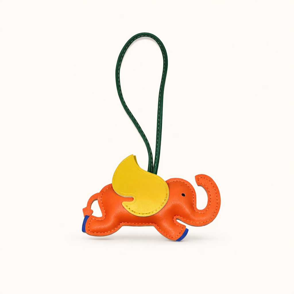 Orange Elephant Charm
