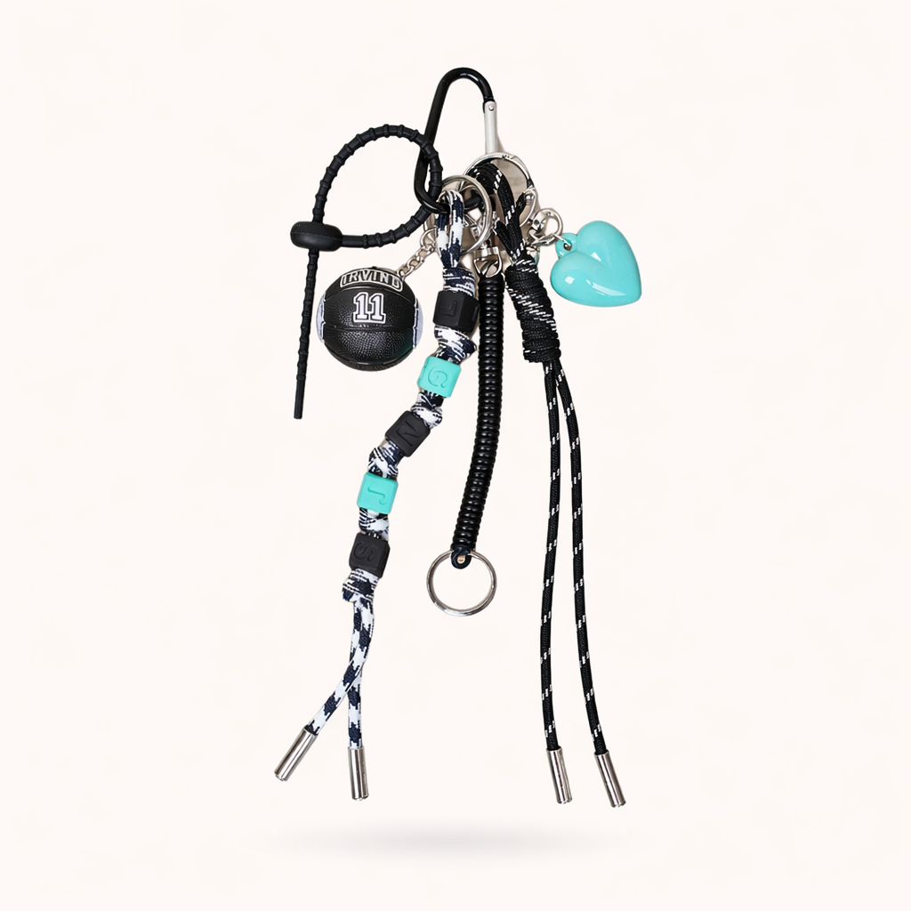 Heart & Basketball Charm