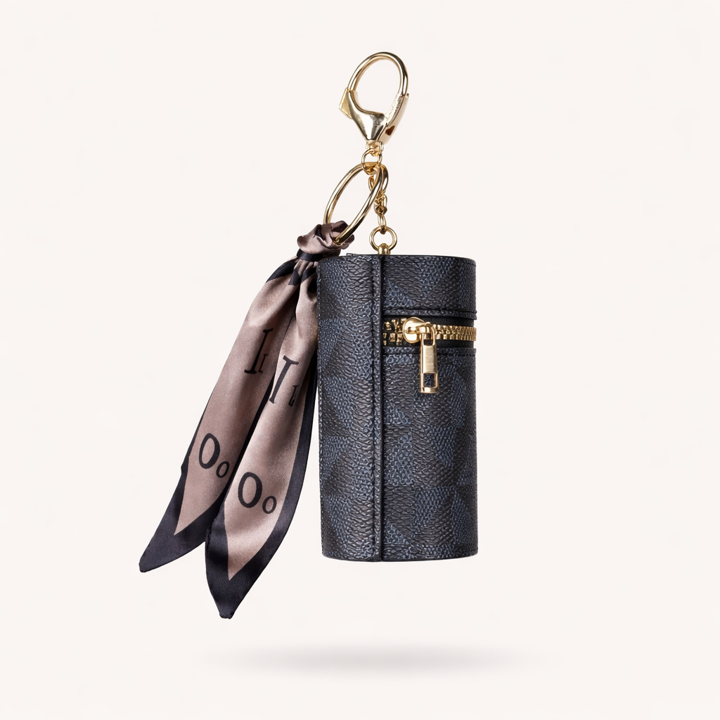 Checkered Lipstick Bag Charm