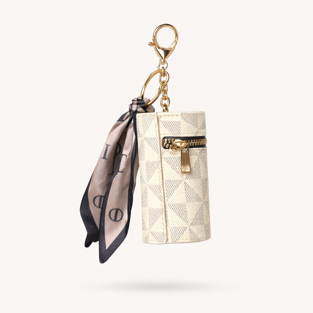 Checkered Lipstick Bag Charm