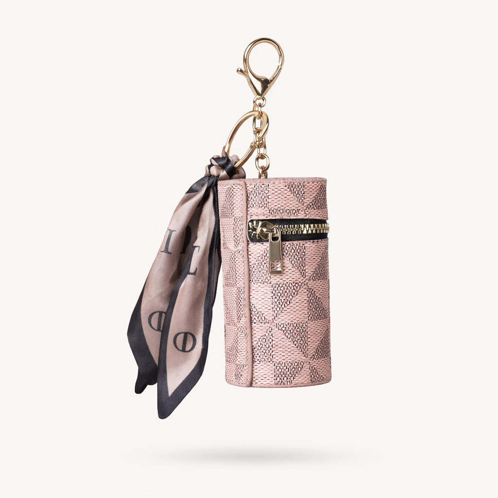 Checkered Lipstick Bag Charm