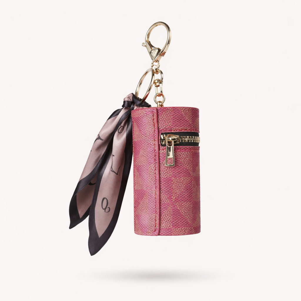 Checkered Lipstick Bag Charm