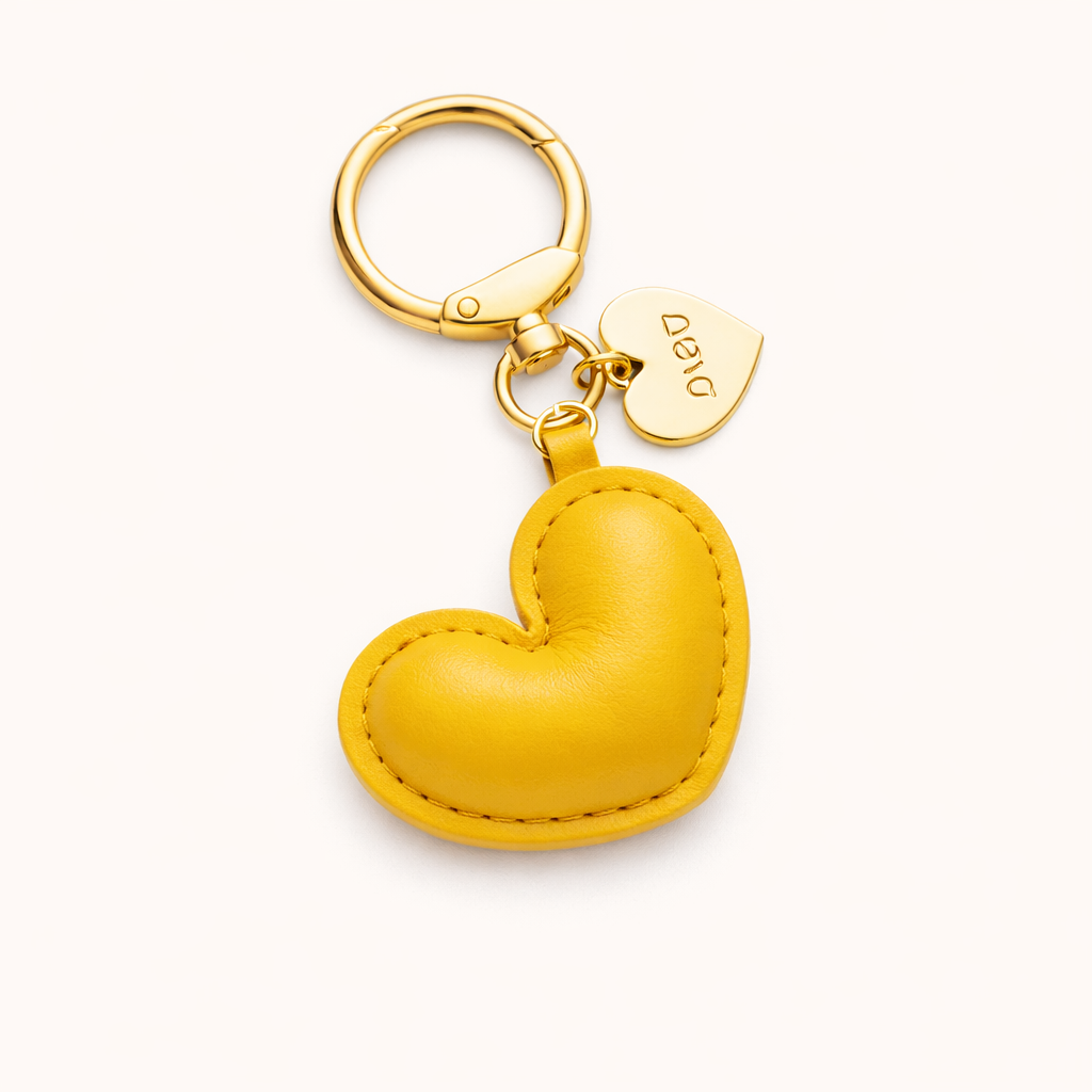 Mini Leather Heart Charm