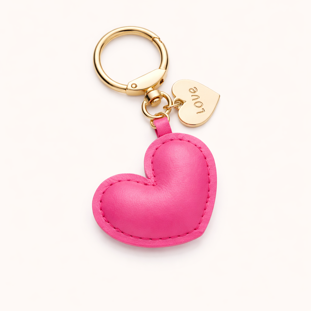 Mini Leather Heart Charm