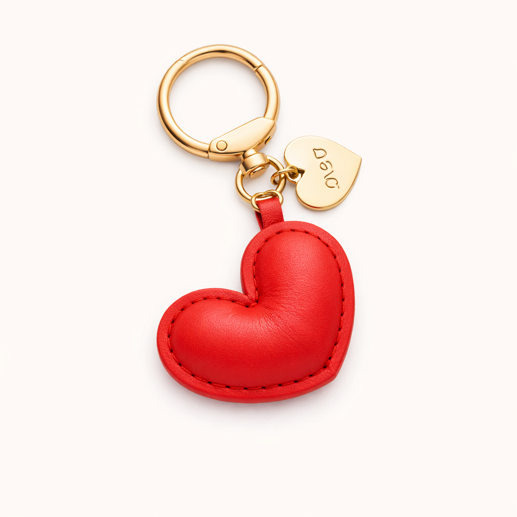 Mini Leather Heart Charm