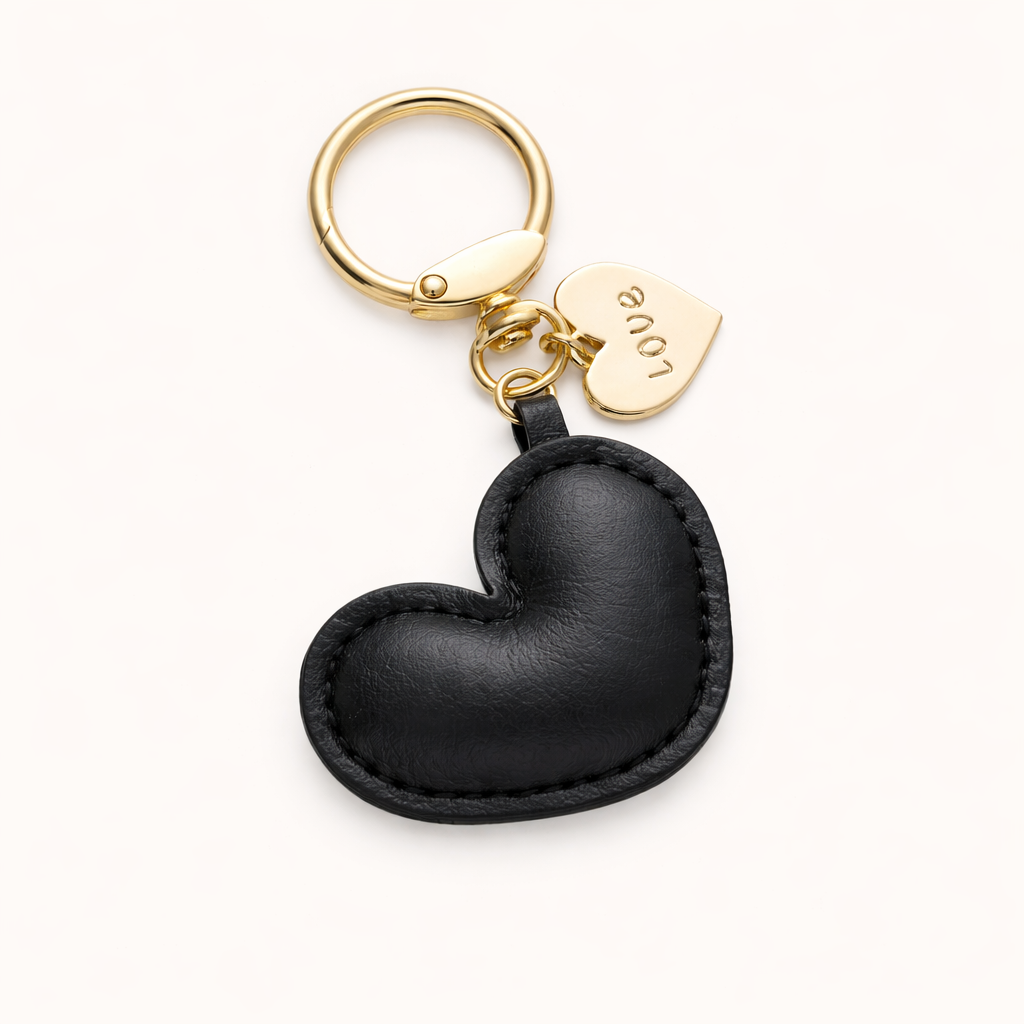 Mini Leather Heart Charm