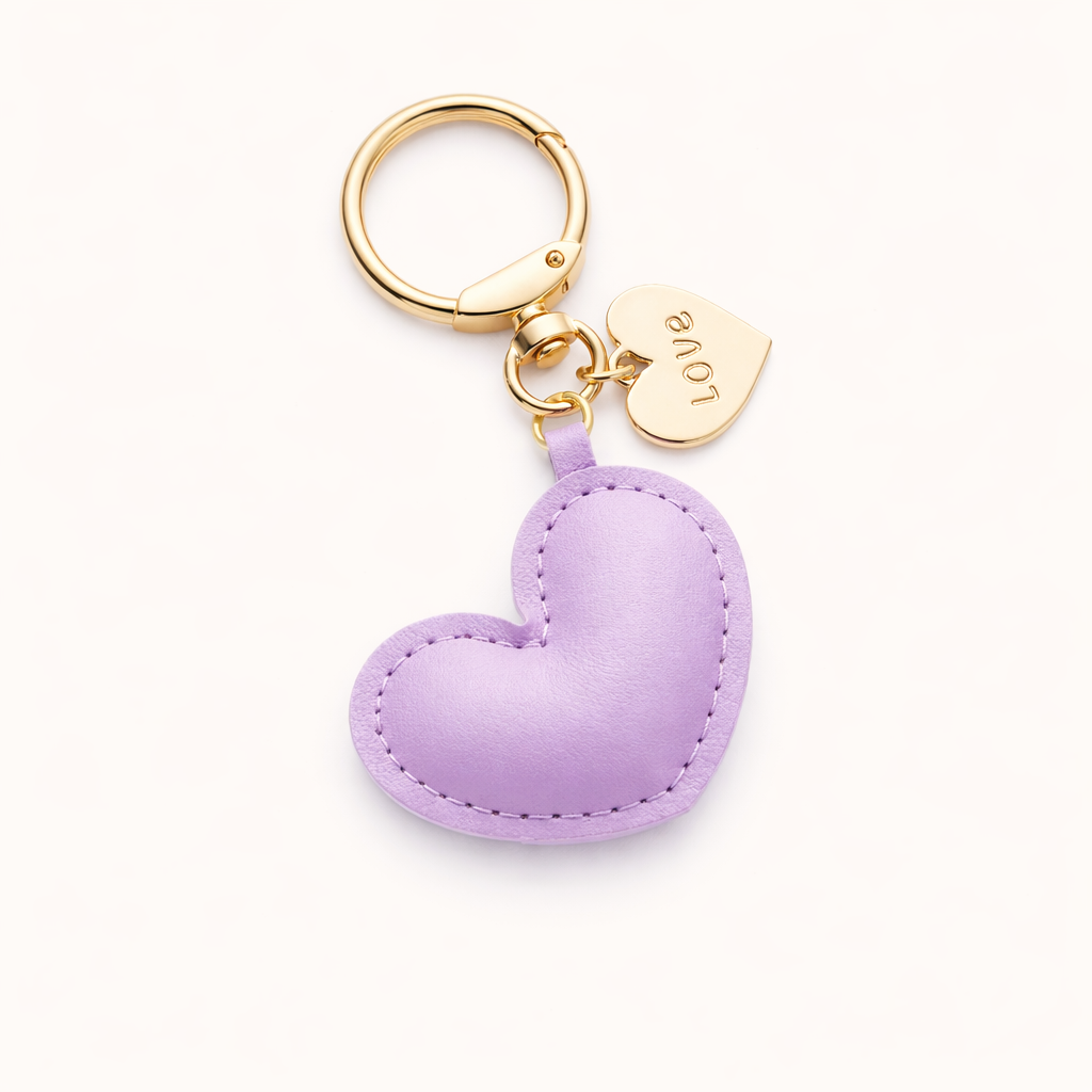 Mini Leather Heart Charm
