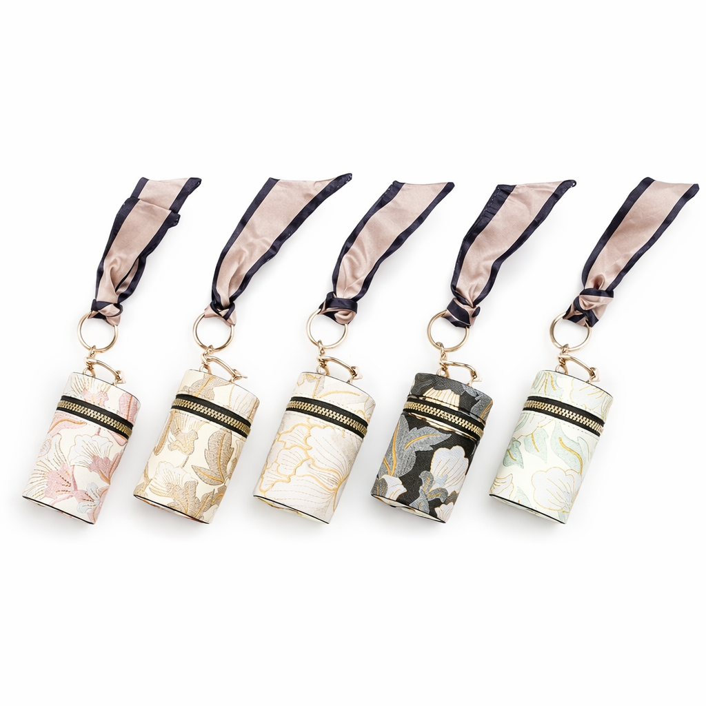 Floral Lipstick Bag Charm