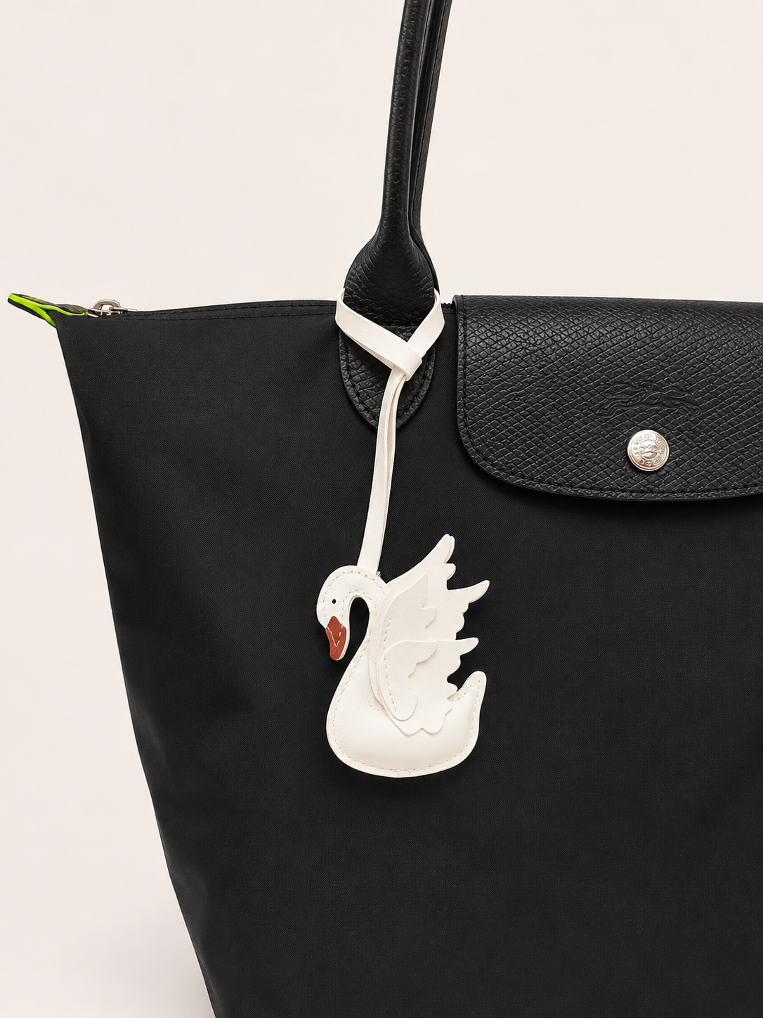 Swan Charm - White
