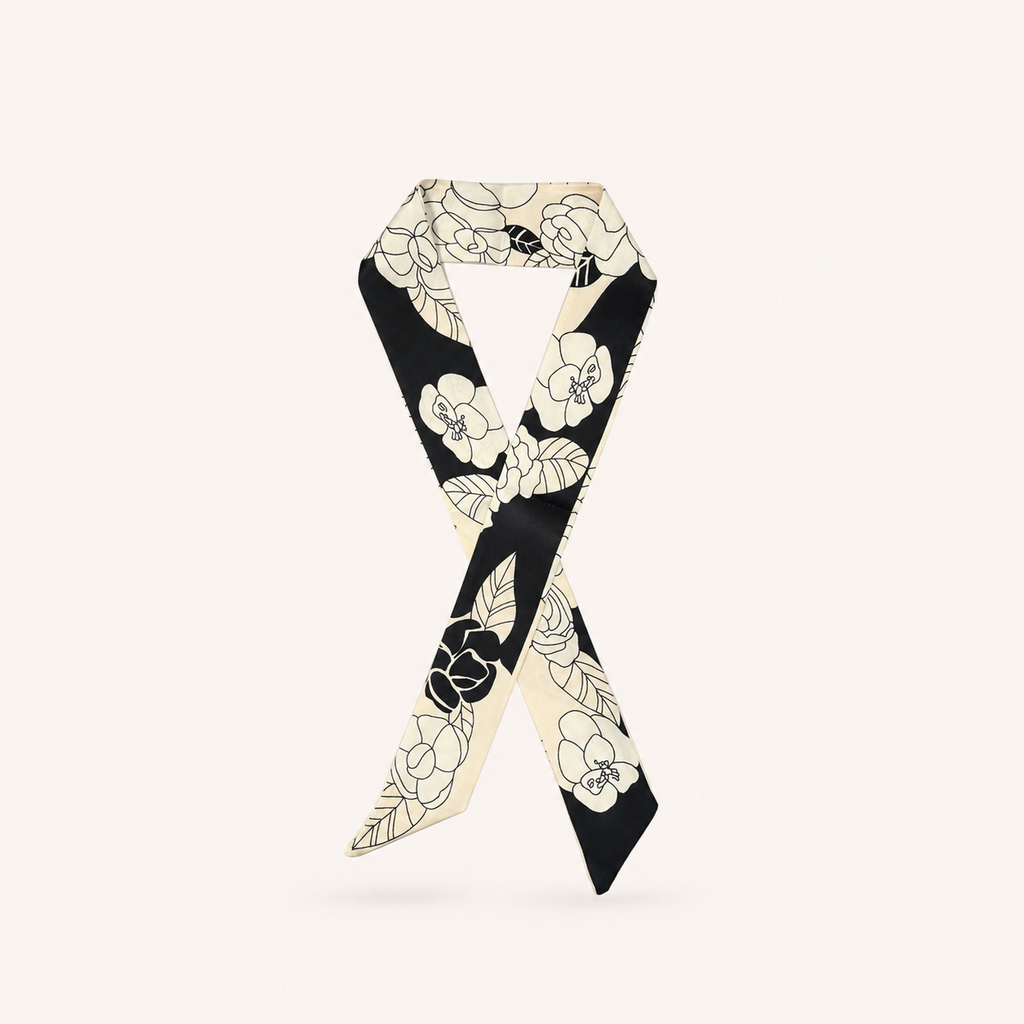 Twilly - Black Floral