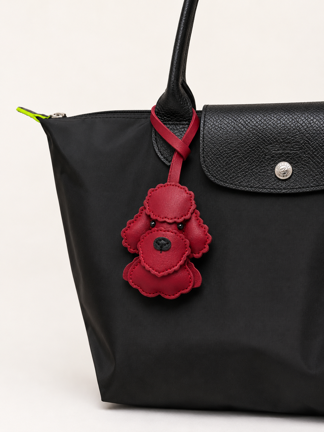 Poodle Charm - Burgundy