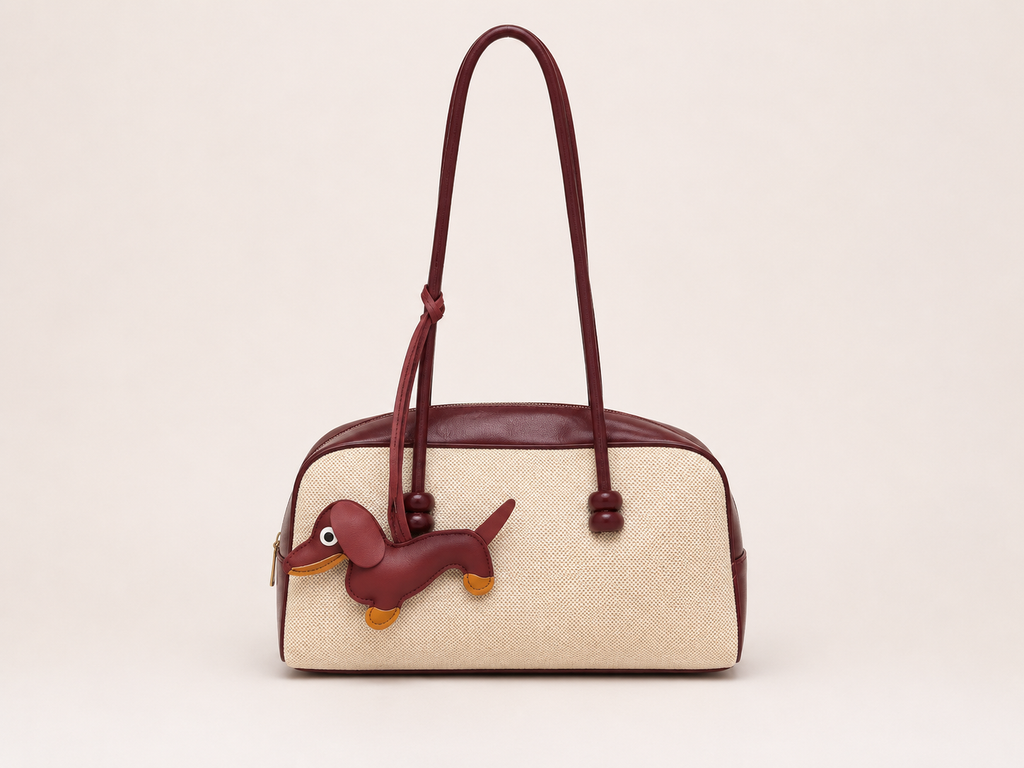 Dachshund Charm - Burgundy