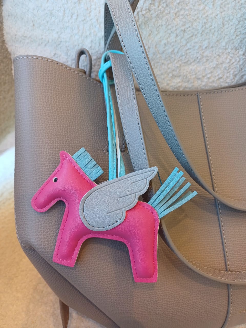 Flying Horse Charm – Pink