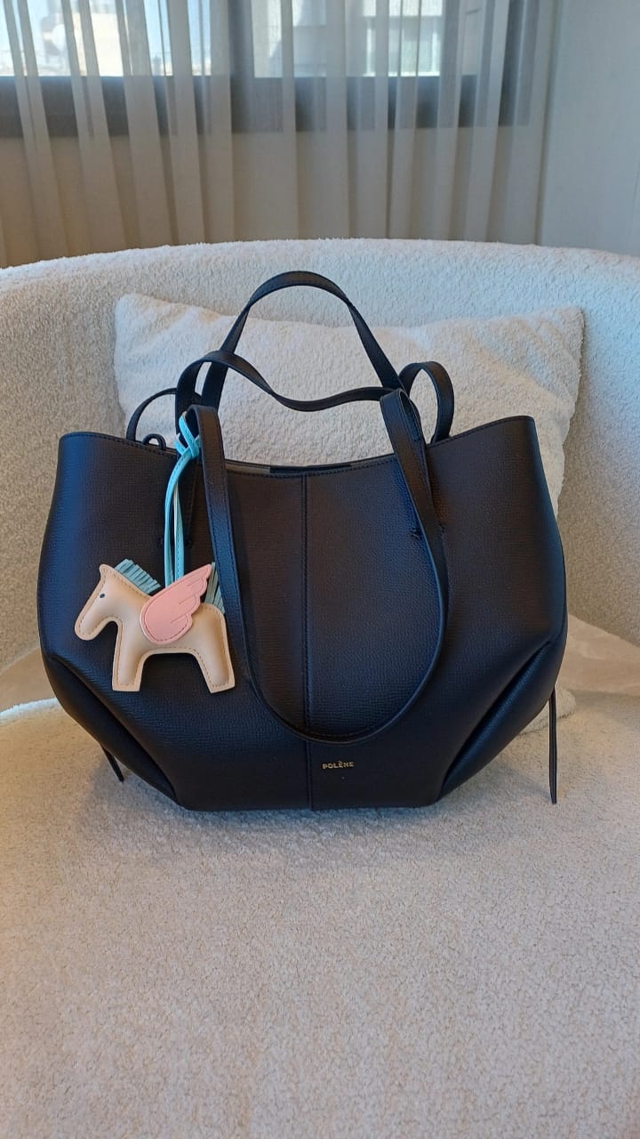 Flying Horse Charm – Beige/Blue