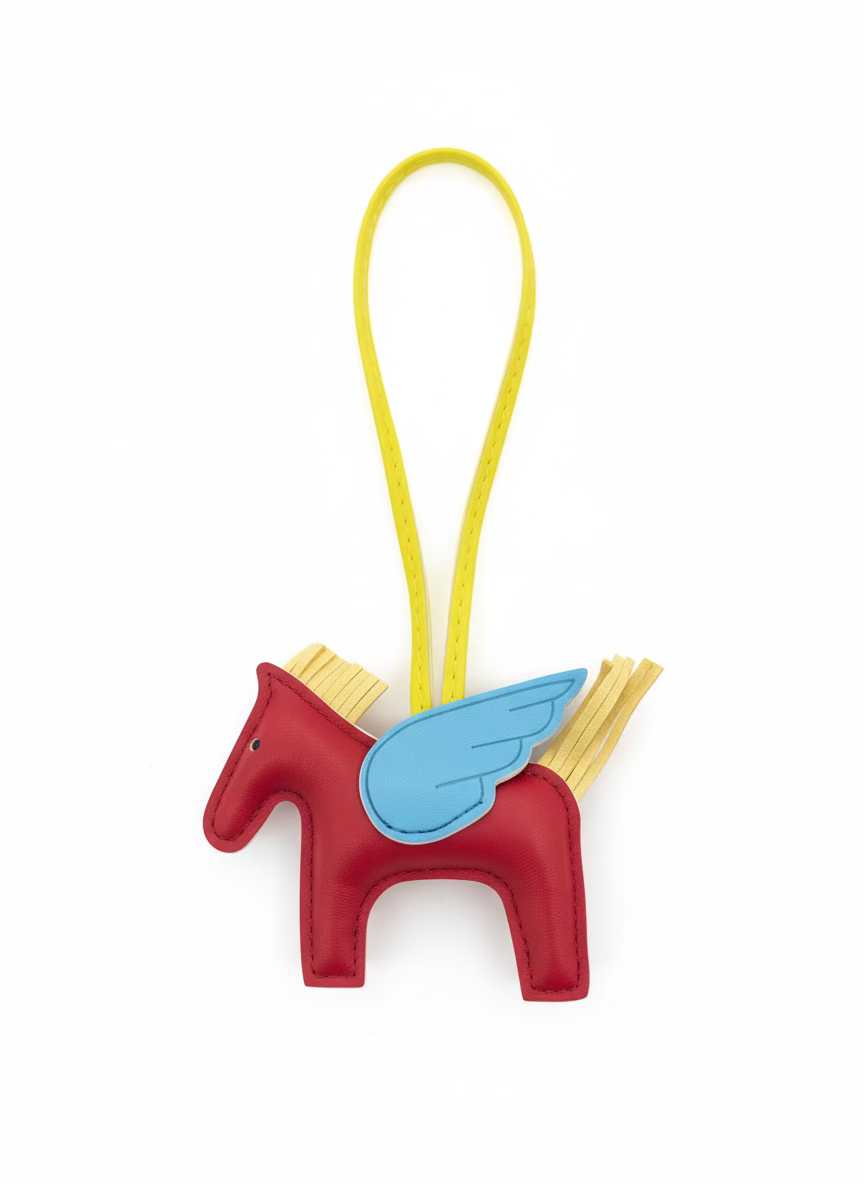 Flying Horse Charm – Pink, Red & Purple