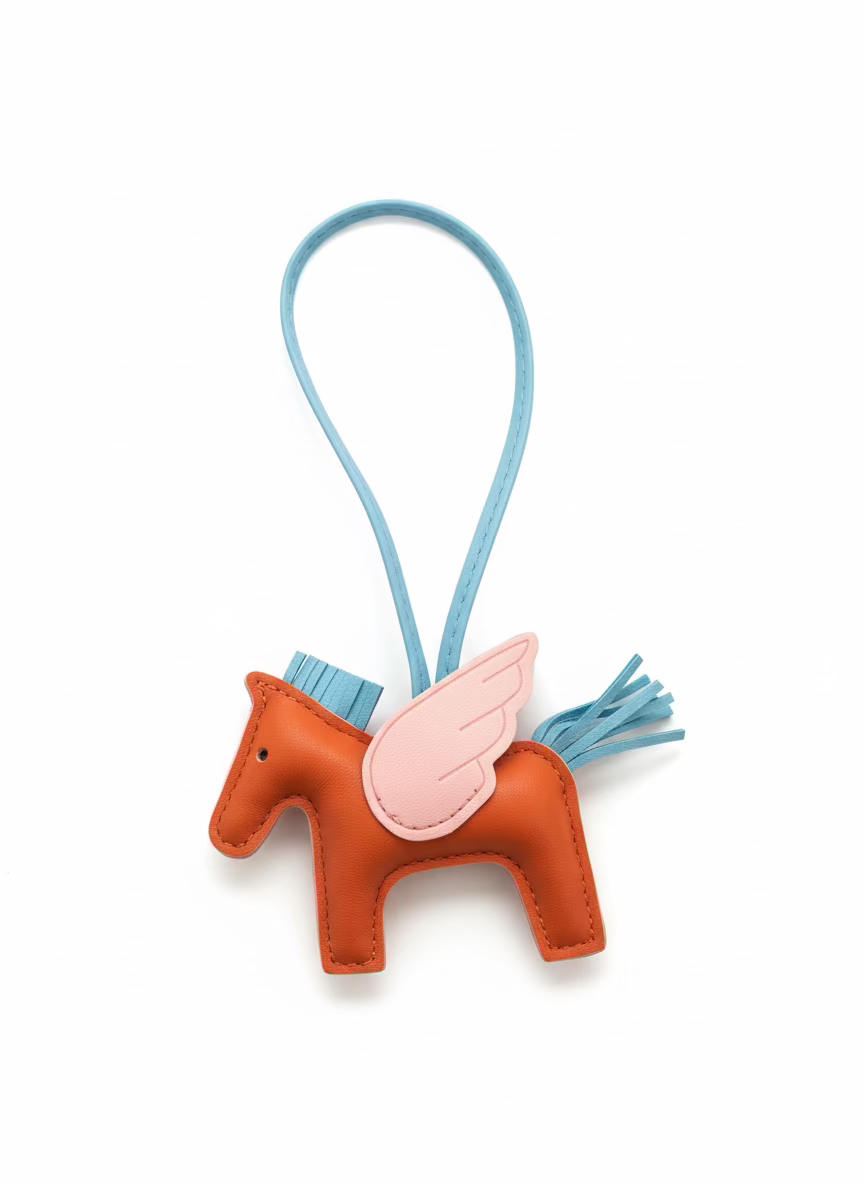 Flying Horse Charm – Blue, Yellow & Orange