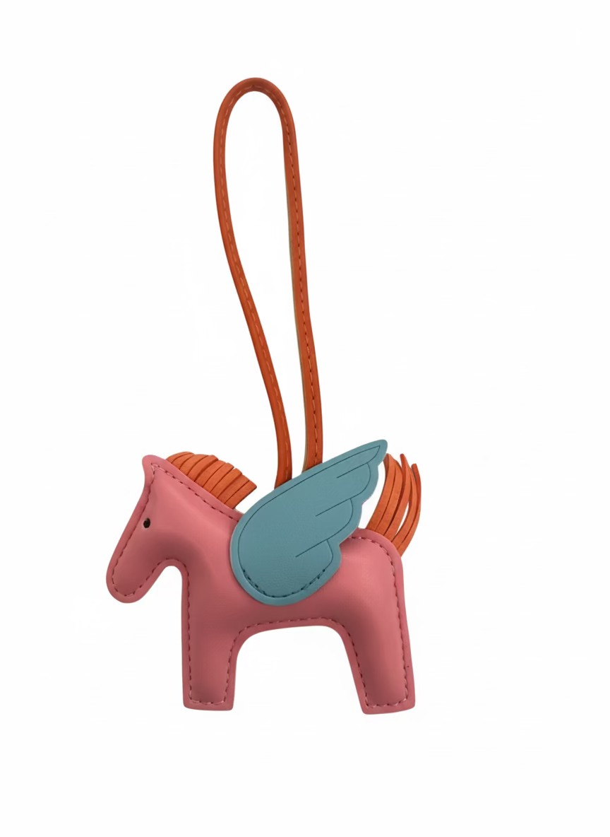 Flying Horse Charm – Pink, Red & Purple