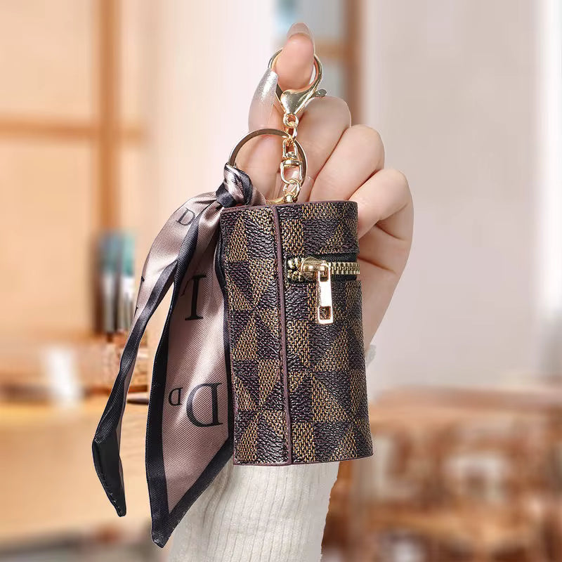 Leather Lipstick Bag Charm