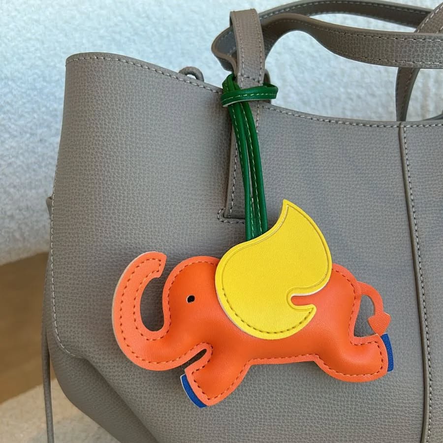 Orange Elephant Charm