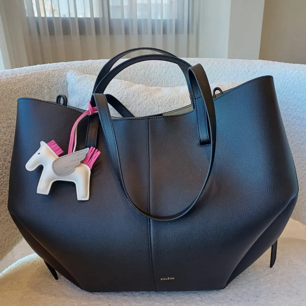 Flying Horse Charm – White/Pink