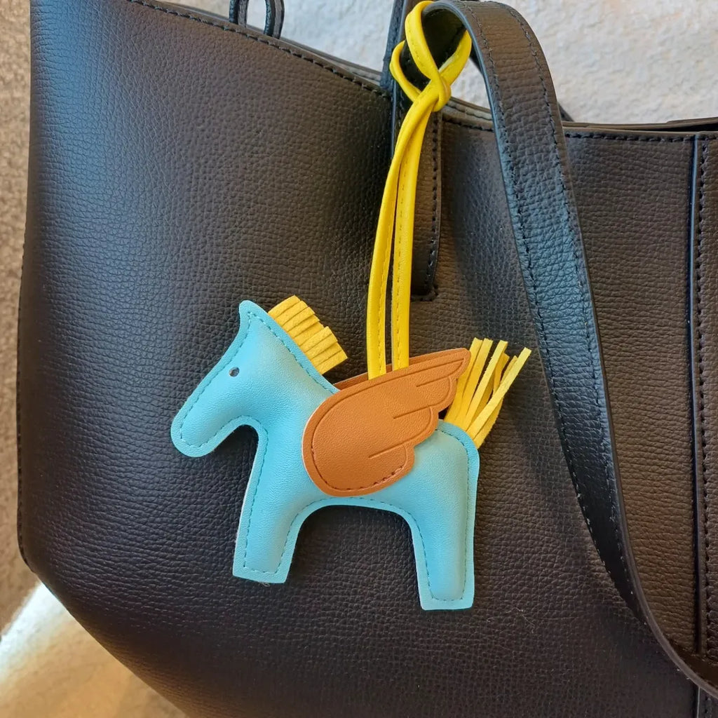 Flying Horse Charm – Blue/Yellow