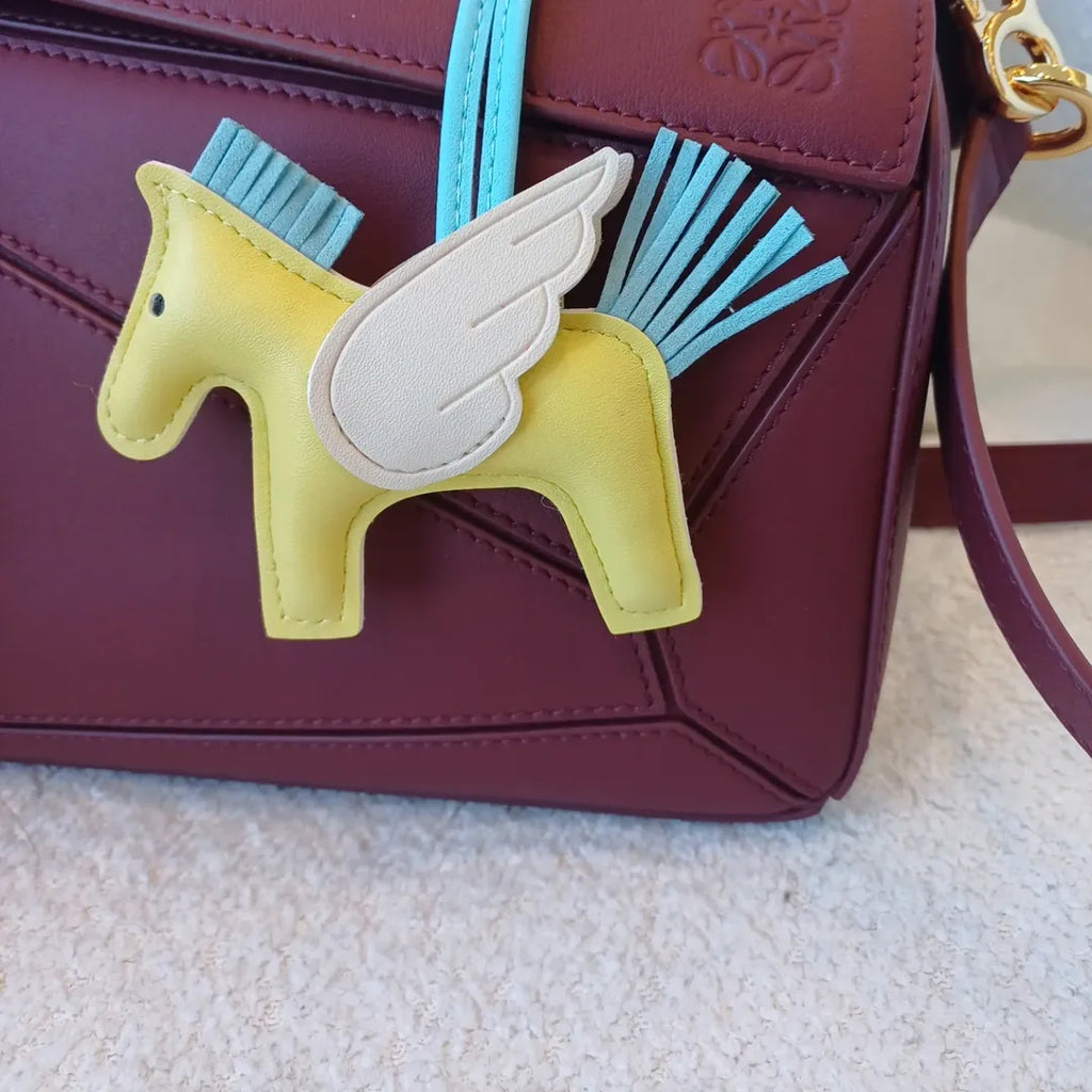 Flying Horse Charm – Yellow/Blue