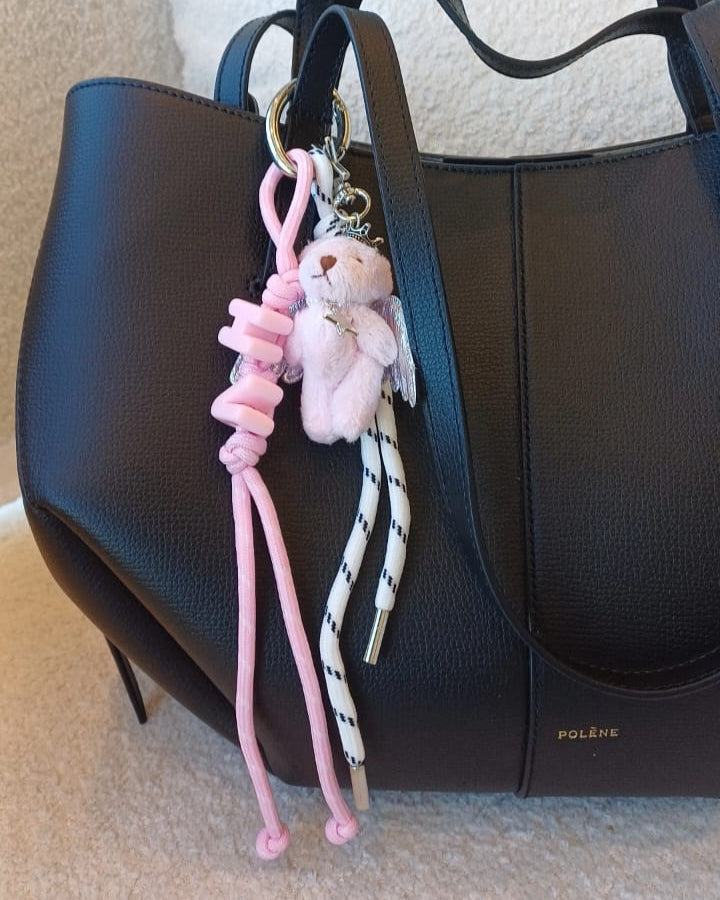 Bear Angel Charm – Pink