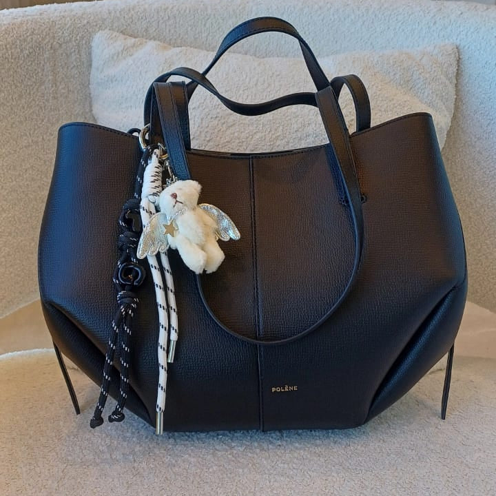 Bear Angel Charm – White